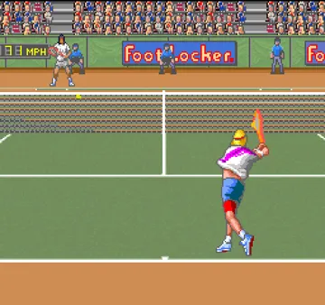 Nintendo Super System: David Crane's Amazing Tennis screen shot game playing